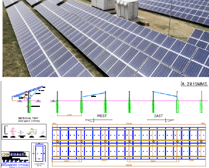 Solar Module mounting structure (Ground mounted systems)